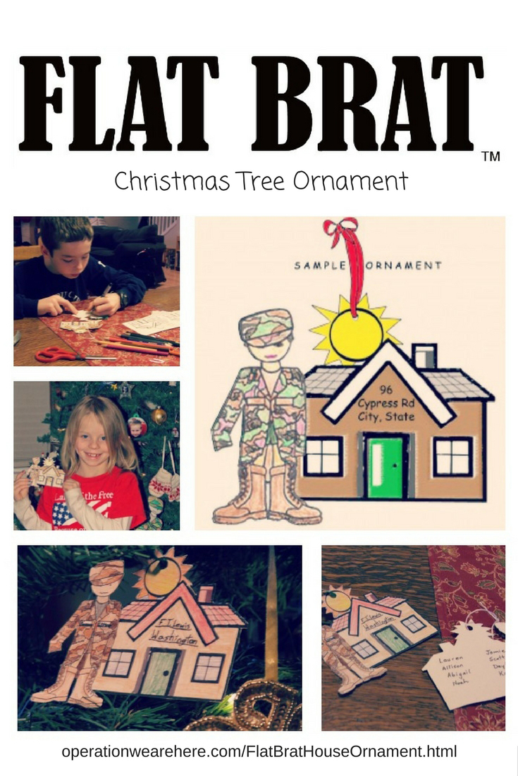 Free printable Christmas tree ornament craft for military kids! #PCS #MilChild #MilFam #Christmas #Craft